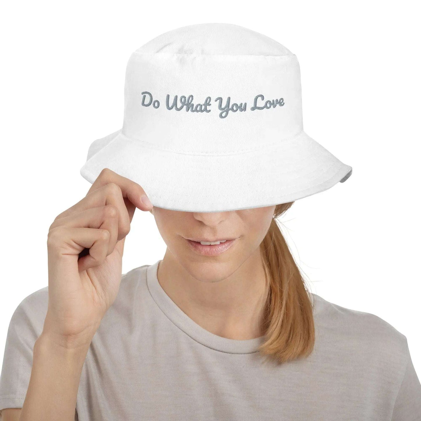 Lightweight 100% cotton twill bucket hat with sewn eyelets for breathability and a 2 ¼″ brim.