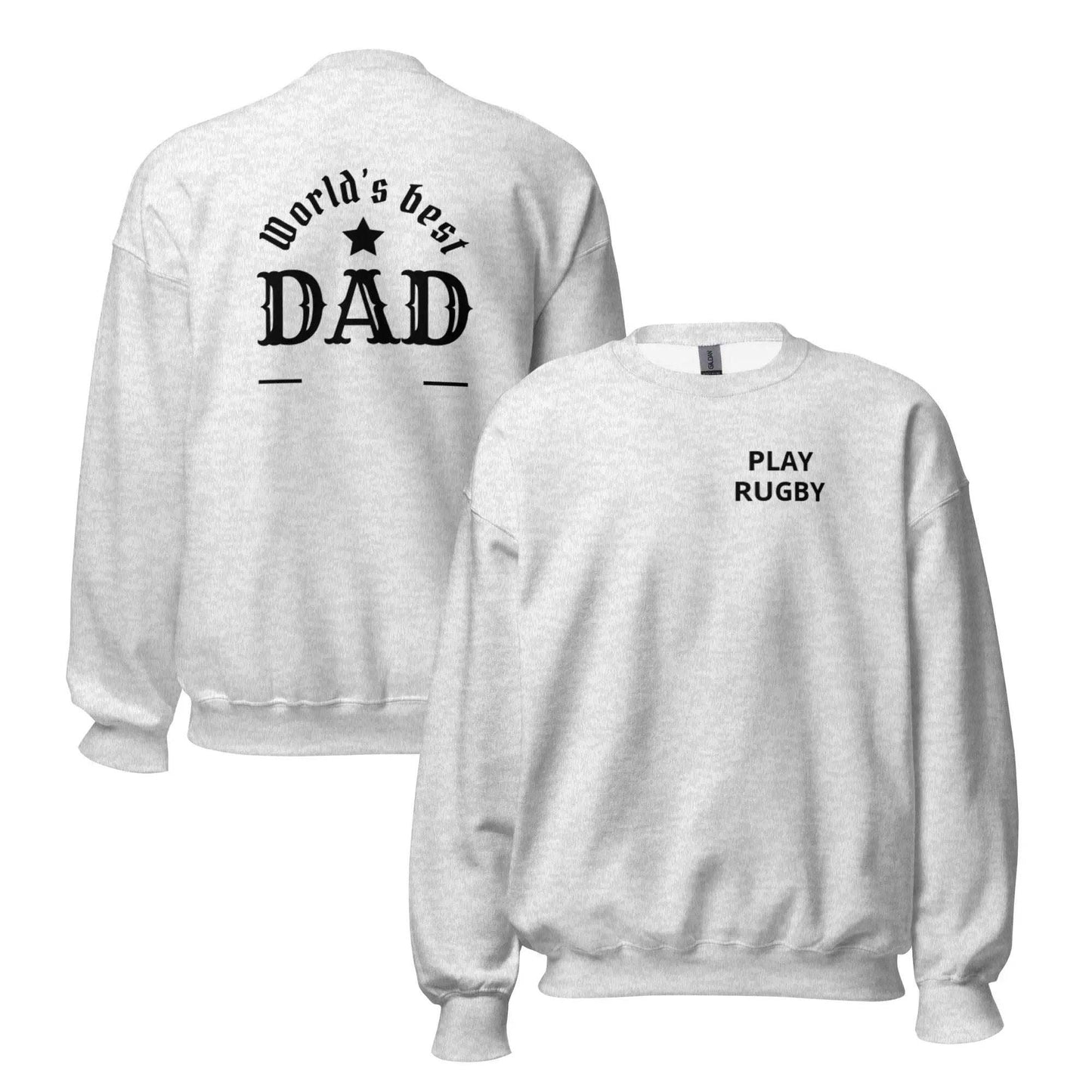Dad Rugby Sweatshirt in classic crewneck style, soft cotton-poly blend for comfort and durability