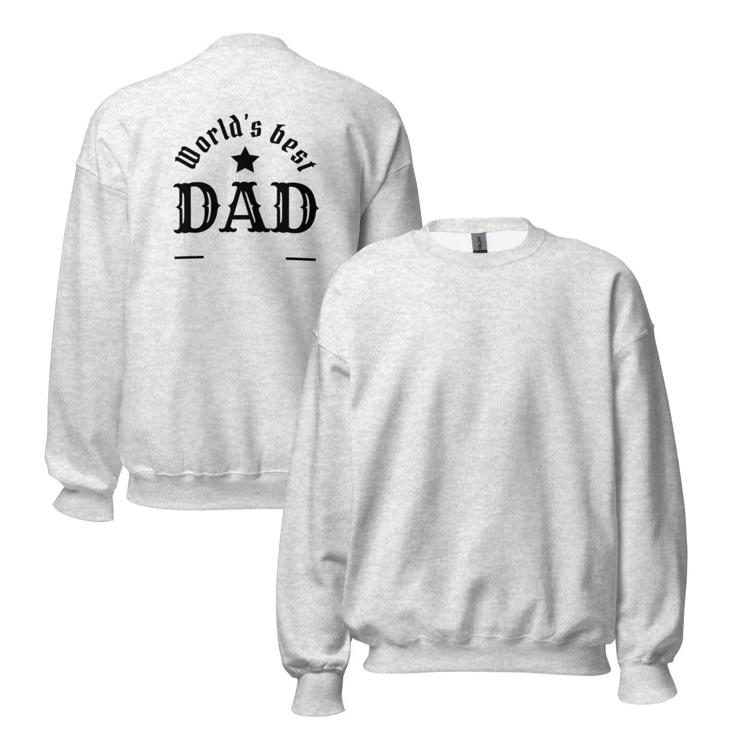 Gildan 18000 Dad sweatshirt in cozy crewneck style with cotton blend fabric and durable stitching