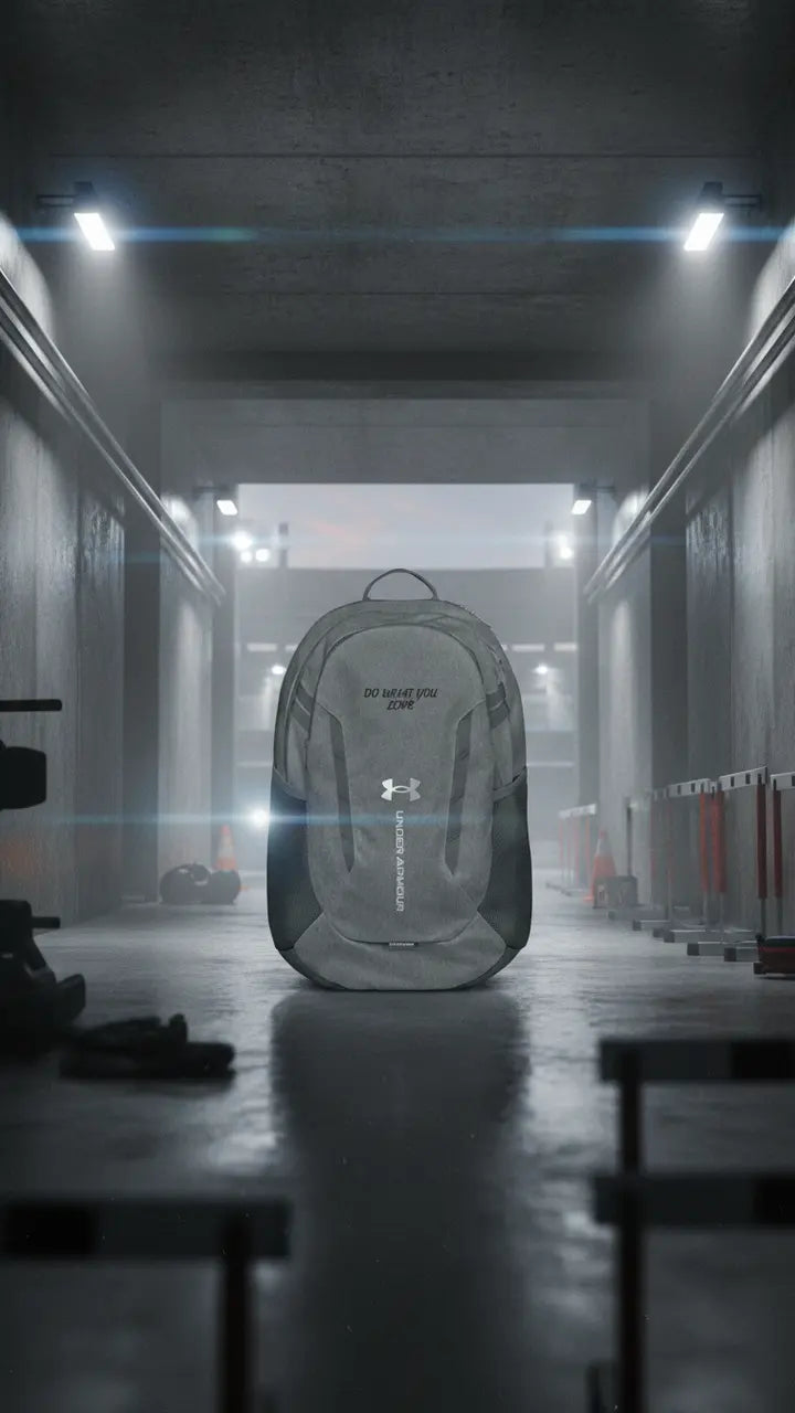 Under Armour Track & Field backpack with water-resistant fabric, soft laptop sleeve, and balanced straps