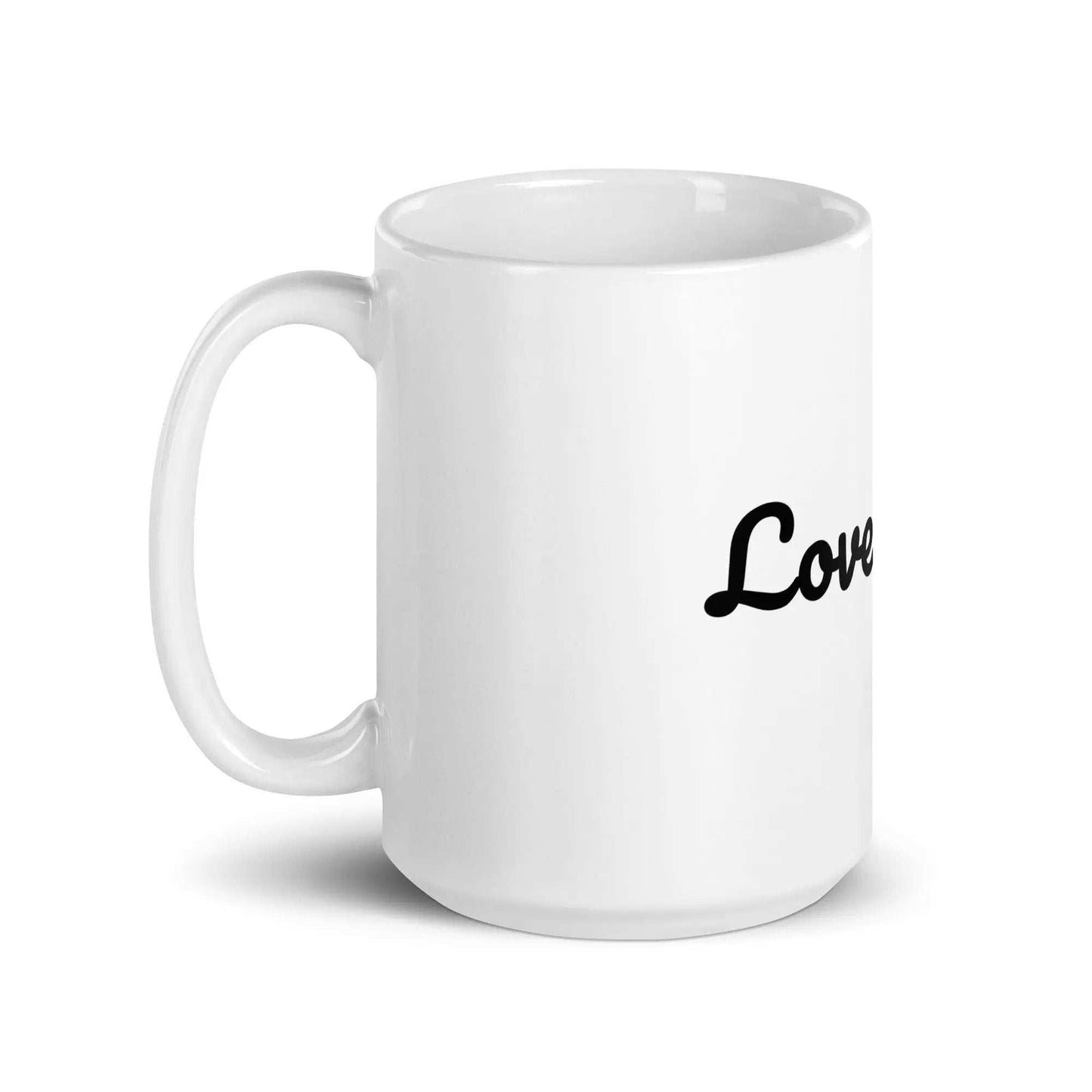 White glossy Rugby mug ceramic coffee cup with vivid print dishwasher and microwave safe