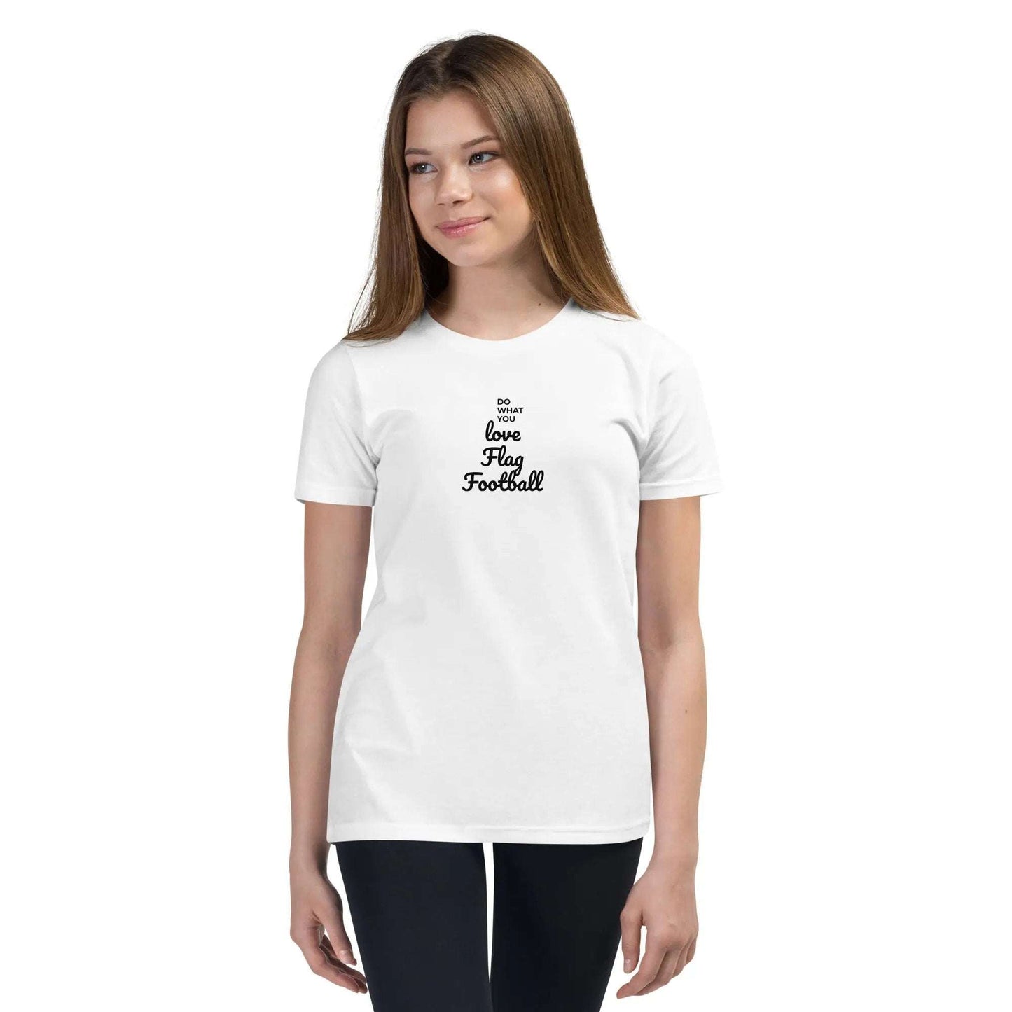 Youth Flag Football T-Shirt made of soft combed cotton with a relaxed fit and unique design for comfort and style
