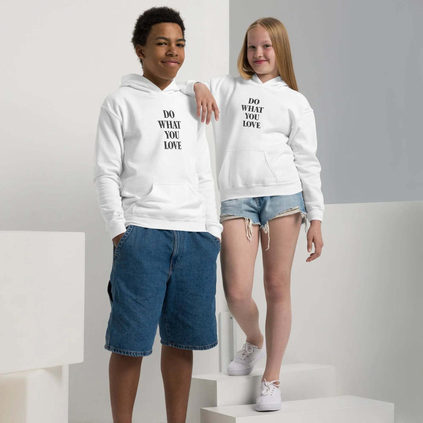 Youth Heavy Blend Hoodie showcasing comfort and durability with breathable cotton-polyester fabric and safety features