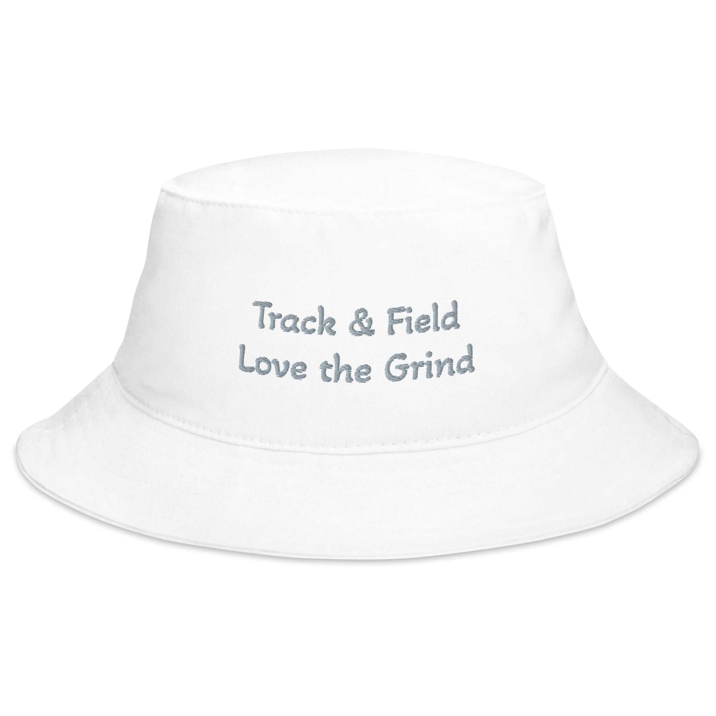 Track and Field Bucket Hat in 100% cotton twill with breathable sewn eyelets and a 2¼ inch brim