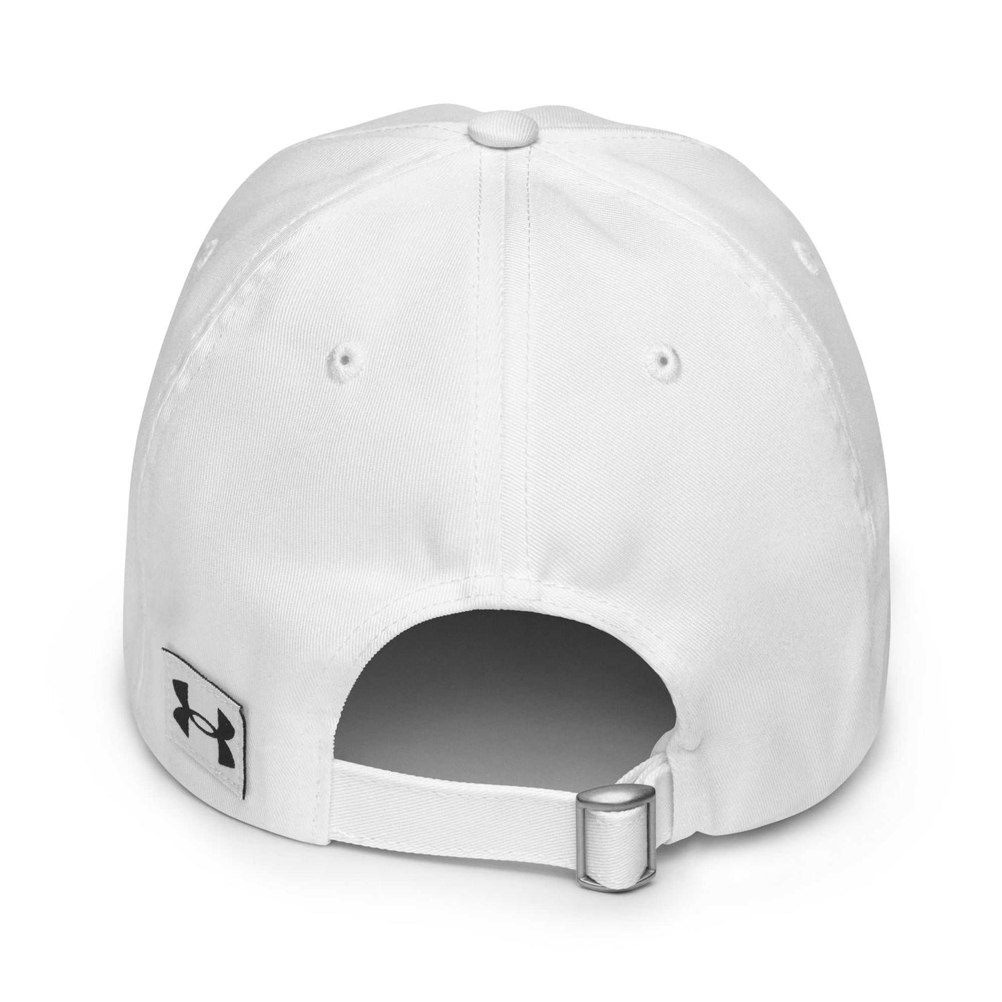 Under Armour® dad hat with HeatGear® sweatband, embroidered logo, low-profile design, and adjustable strap