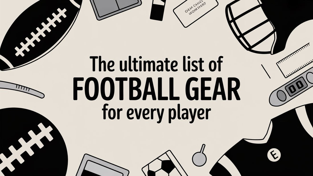 Diagram categorizing football gear into tackle football equipment and flag football accessories