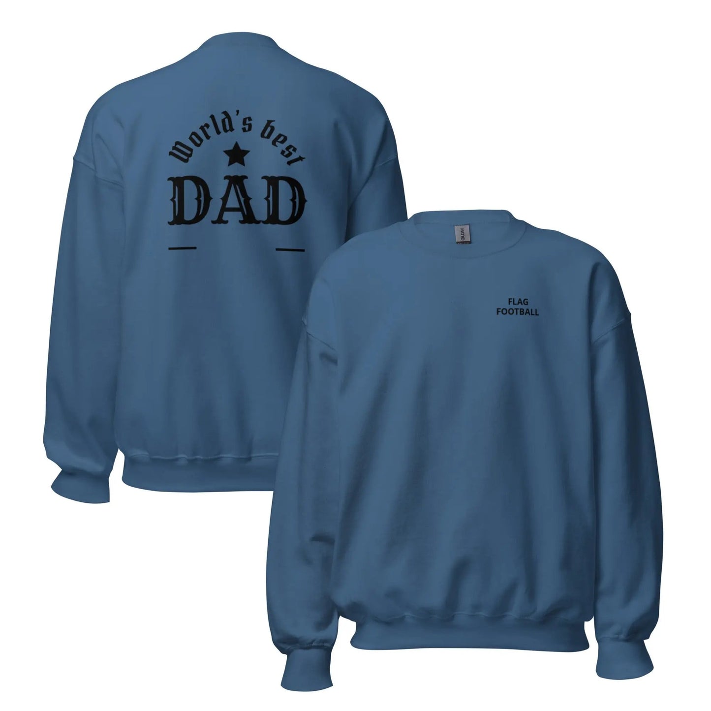 Dad Flag Football Sweatshirt L2N2 Sweatshirt Indigo Blue / 3XL