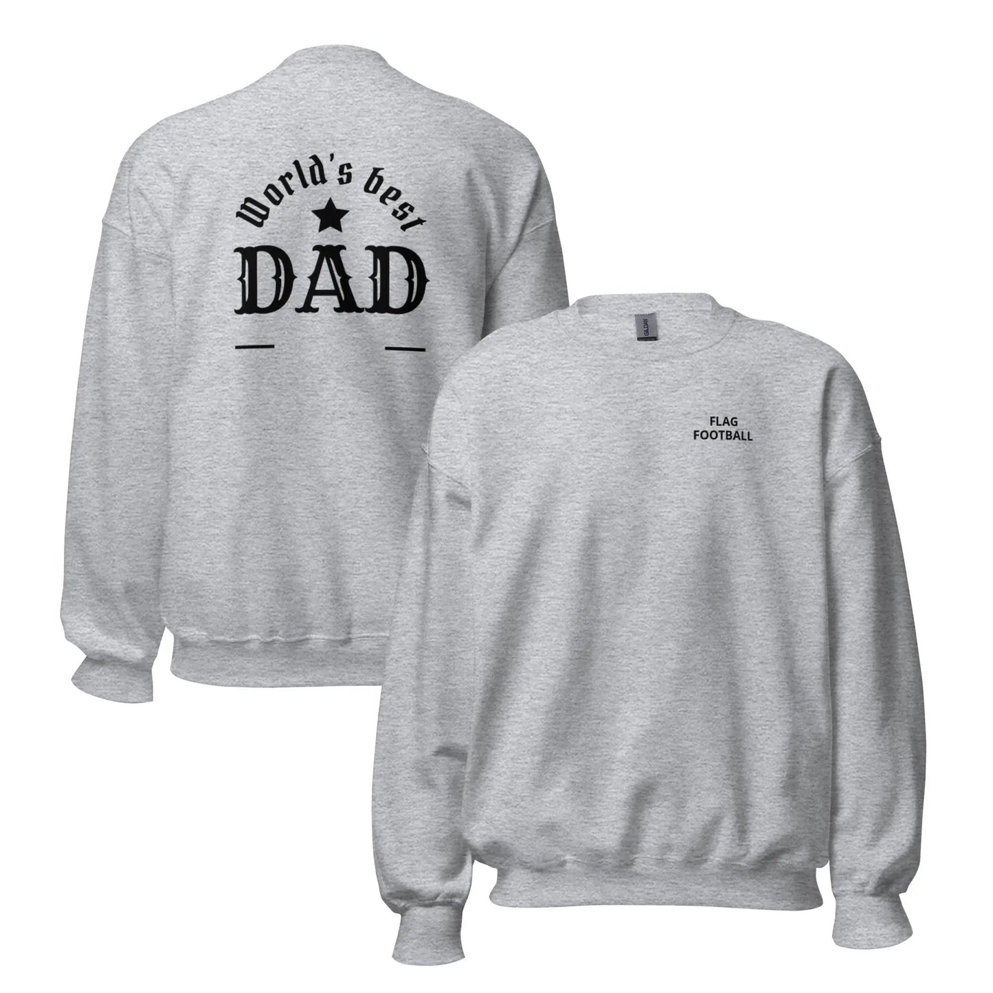 Dad Flag Football Sweatshirt L2N2 Sweatshirt Sport Grey / 3XL