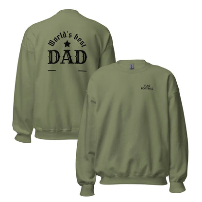 Dad Flag Football Sweatshirt L2N2 Sweatshirt Military Green / 3XL