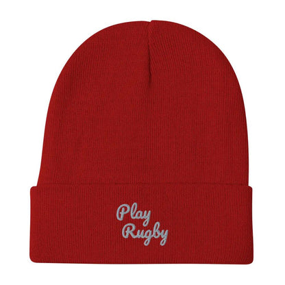 Embroidered Beanie L2N2  Red