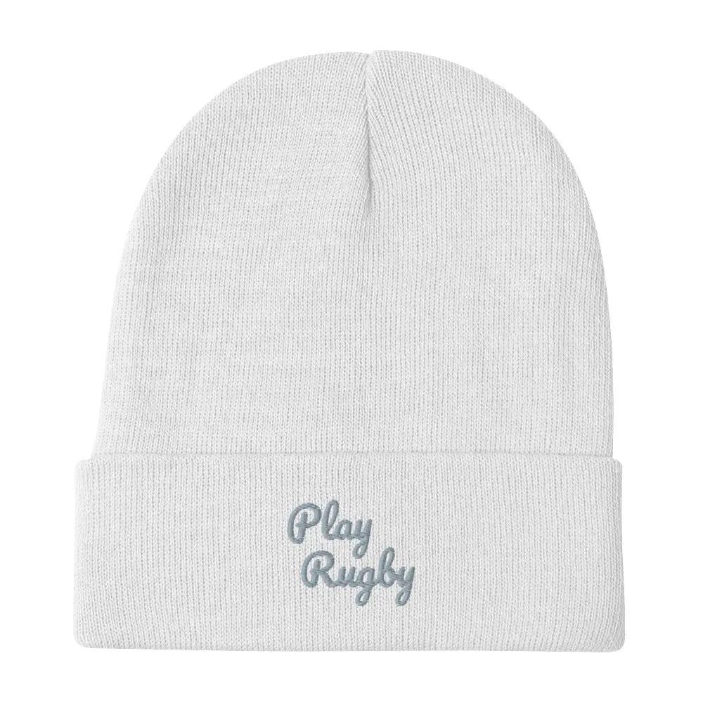 Embroidered Beanie L2N2  White
