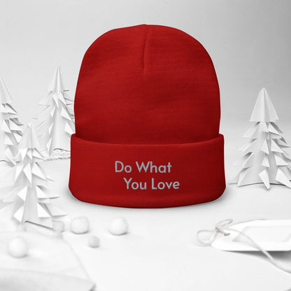 Embroidered Beanie L2N2  Red