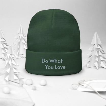 Embroidered Beanie L2N2  Dark green