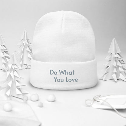 Embroidered Beanie L2N2  White