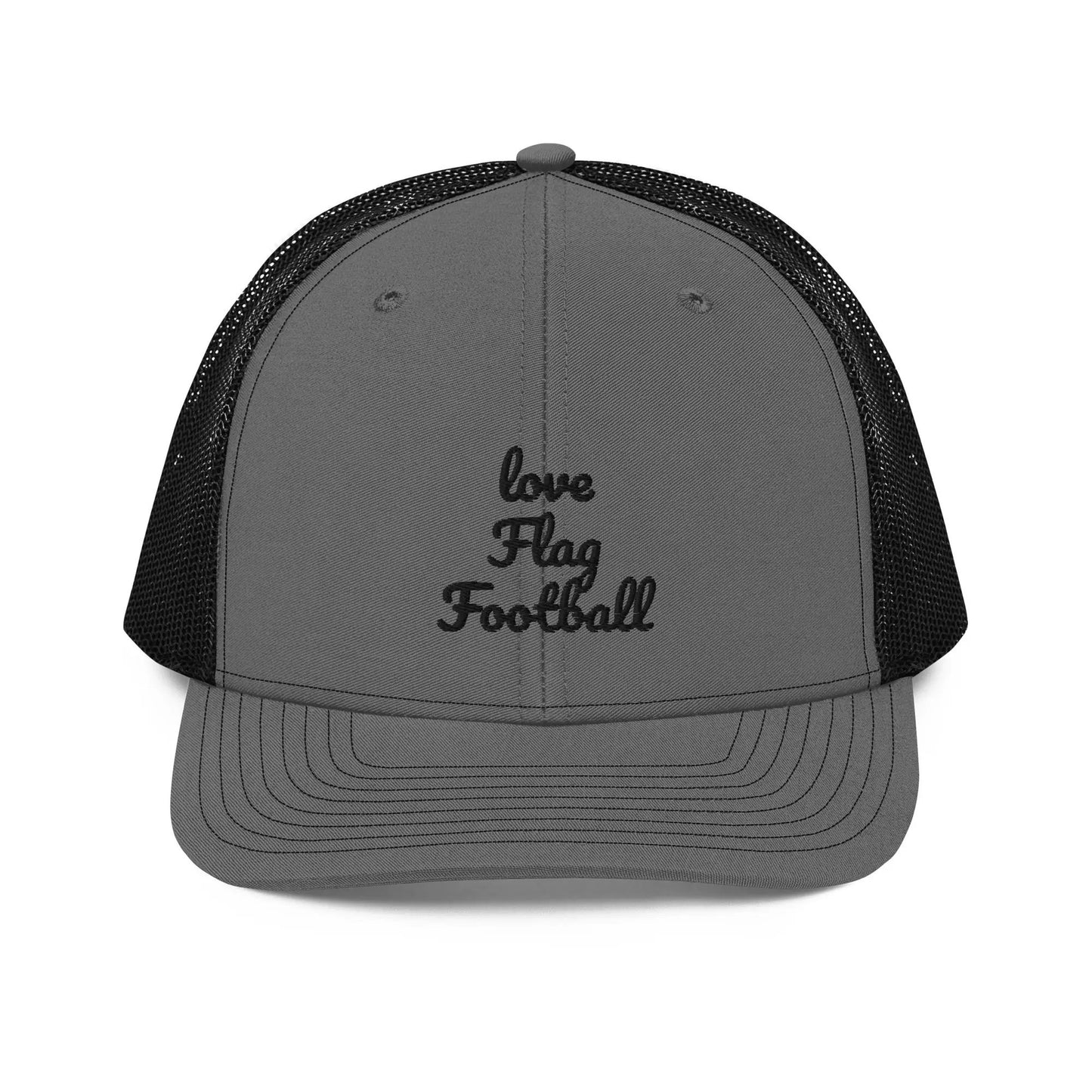 Flag Football Open Mesh Hat L2N2  Charcoal/Black