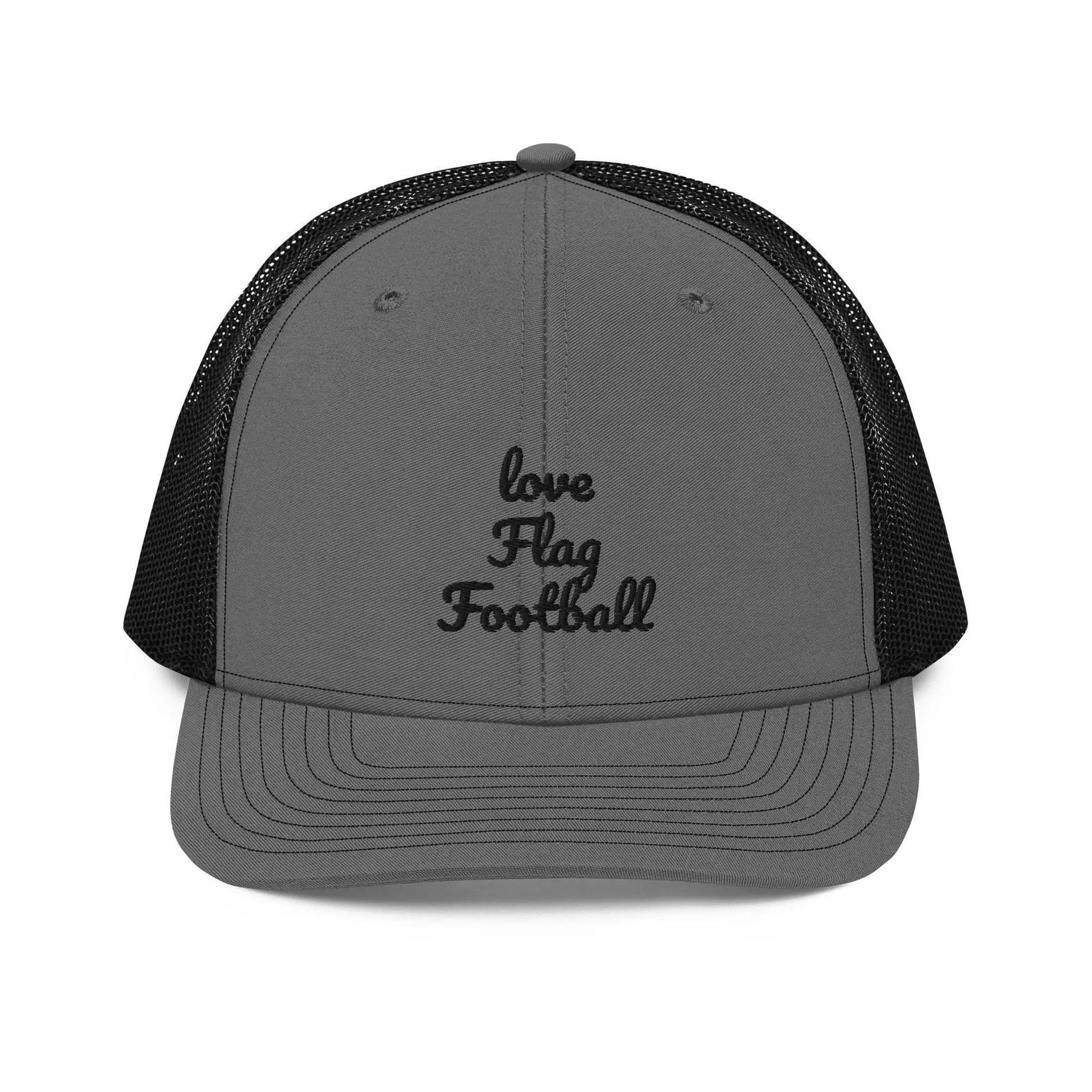 Flag Football Open Mesh Hat L2N2  Charcoal/Black
