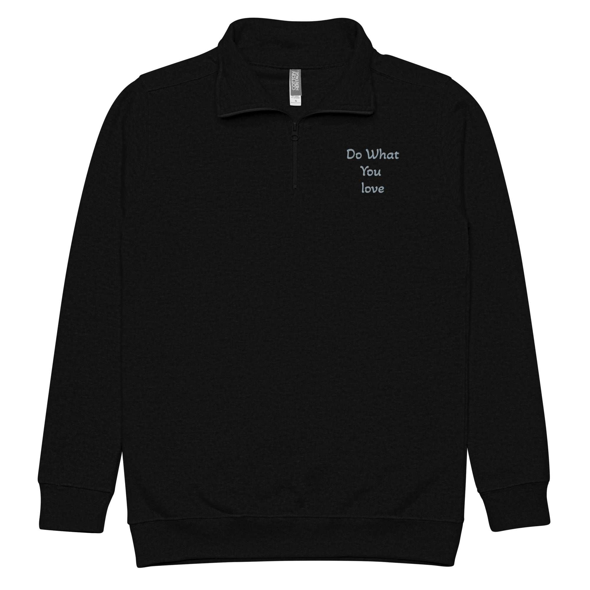 Fleece pullover quarter zip in carbon grey with soft fleece lining and relaxed fit