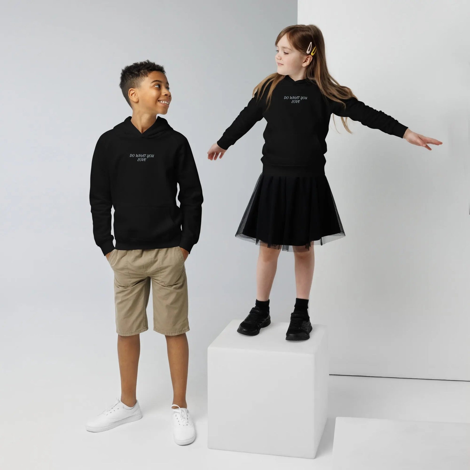 Kids eco hoodie L2N2  Black / 12Y