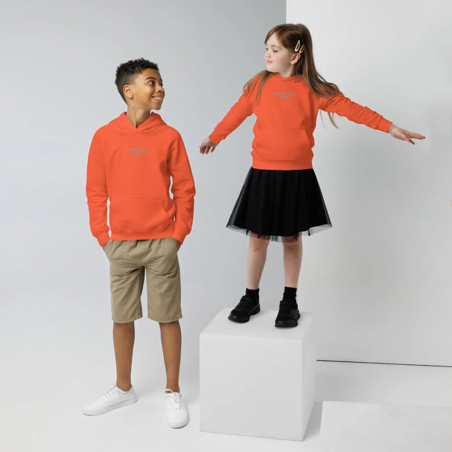 Kids eco hoodie L2N2  Burnt Orange / 12Y