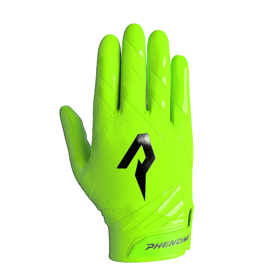 Phenom Elite VPS5 Adult Football Gloves - Team Colors Phenom Elite Brand Football Gloves 3XL / Slime Green