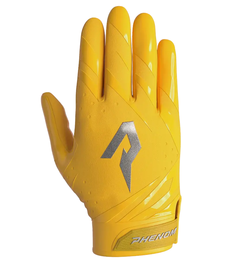 Phenom Elite VPS5 Adult Football Gloves - Team Colors Phenom Elite Brand Football Gloves 3XL / Yellow