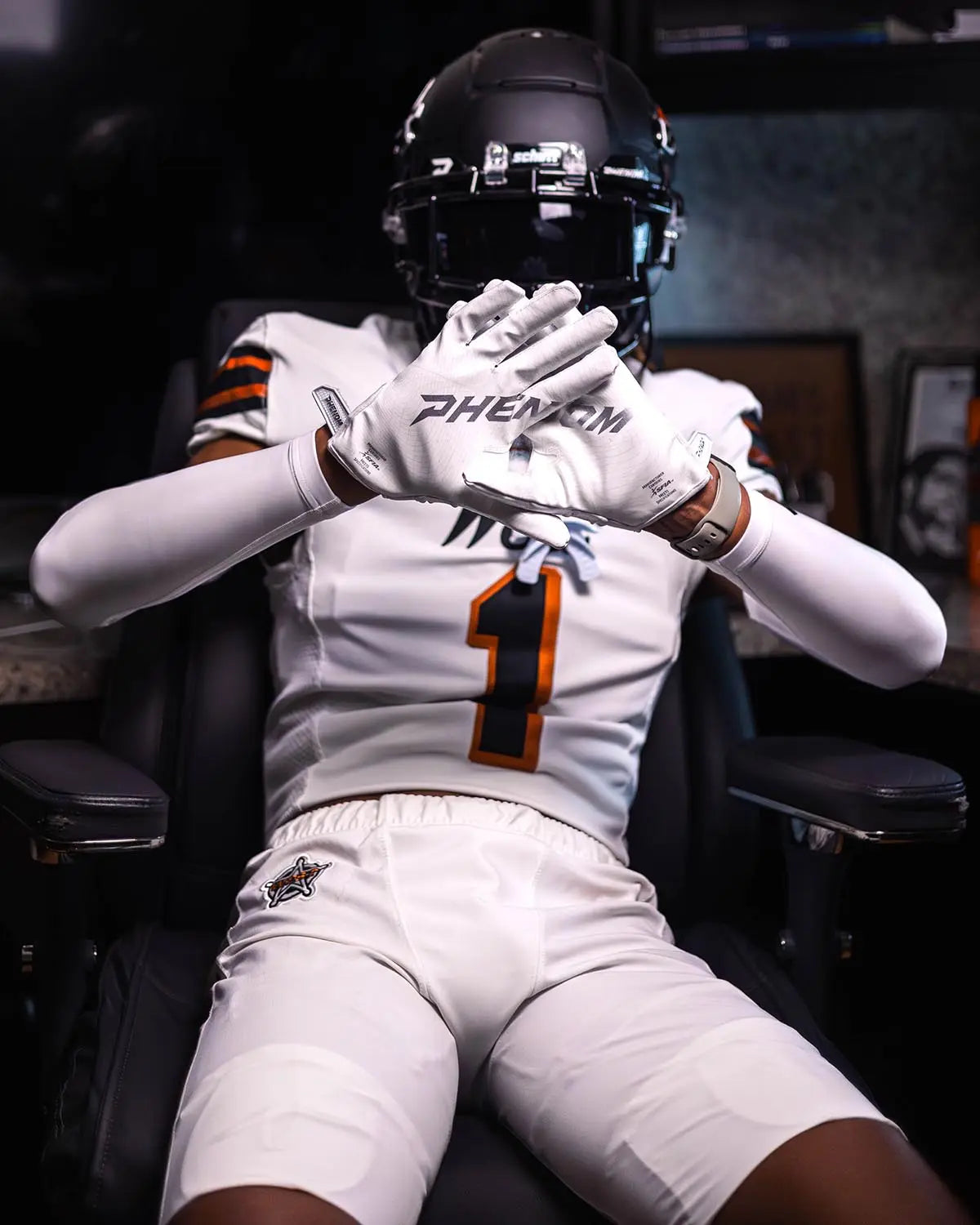 Phenom Elite VPS5 Adult Football Gloves - Team Colors Phenom Elite Brand Football Gloves