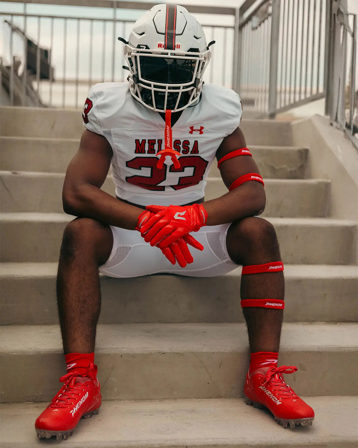 Phenom Elite VPS5 Adult Football Gloves - Team Colors Phenom Elite Brand Football Gloves