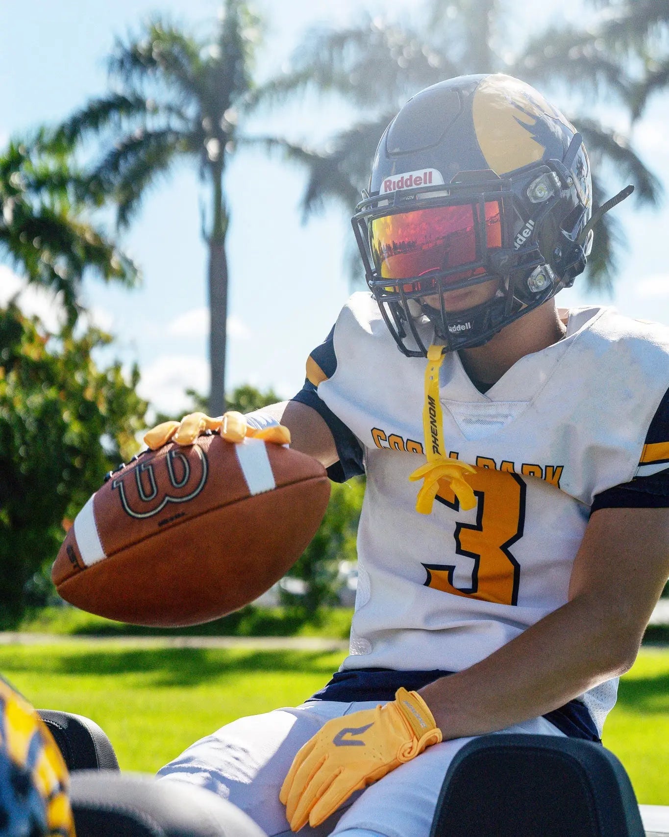 Phenom Elite VPS5 Adult Football Gloves - Team Colors Phenom Elite Brand Football Gloves