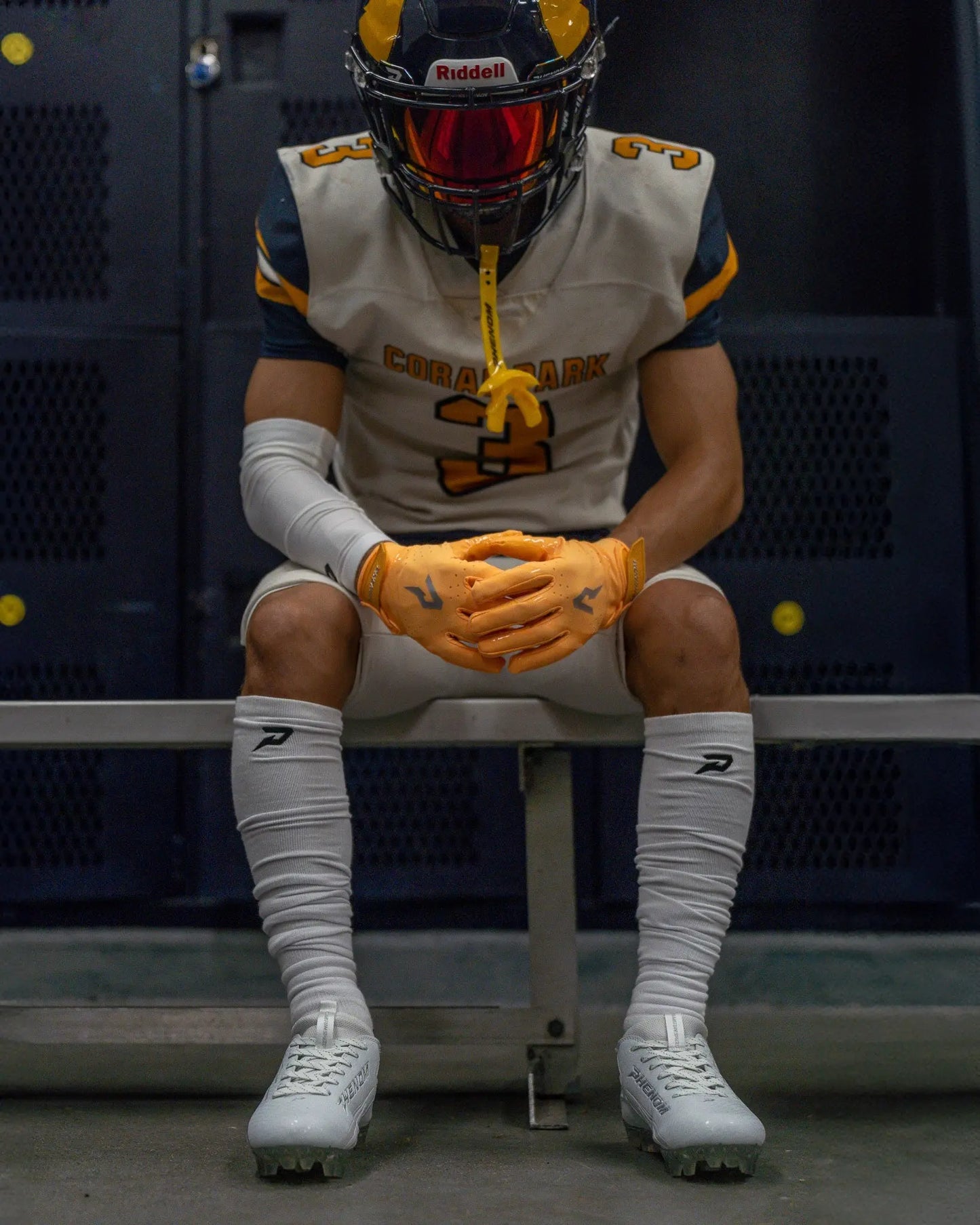 Phenom Elite VPS5 Adult Football Gloves - Team Colors Phenom Elite Brand Football Gloves