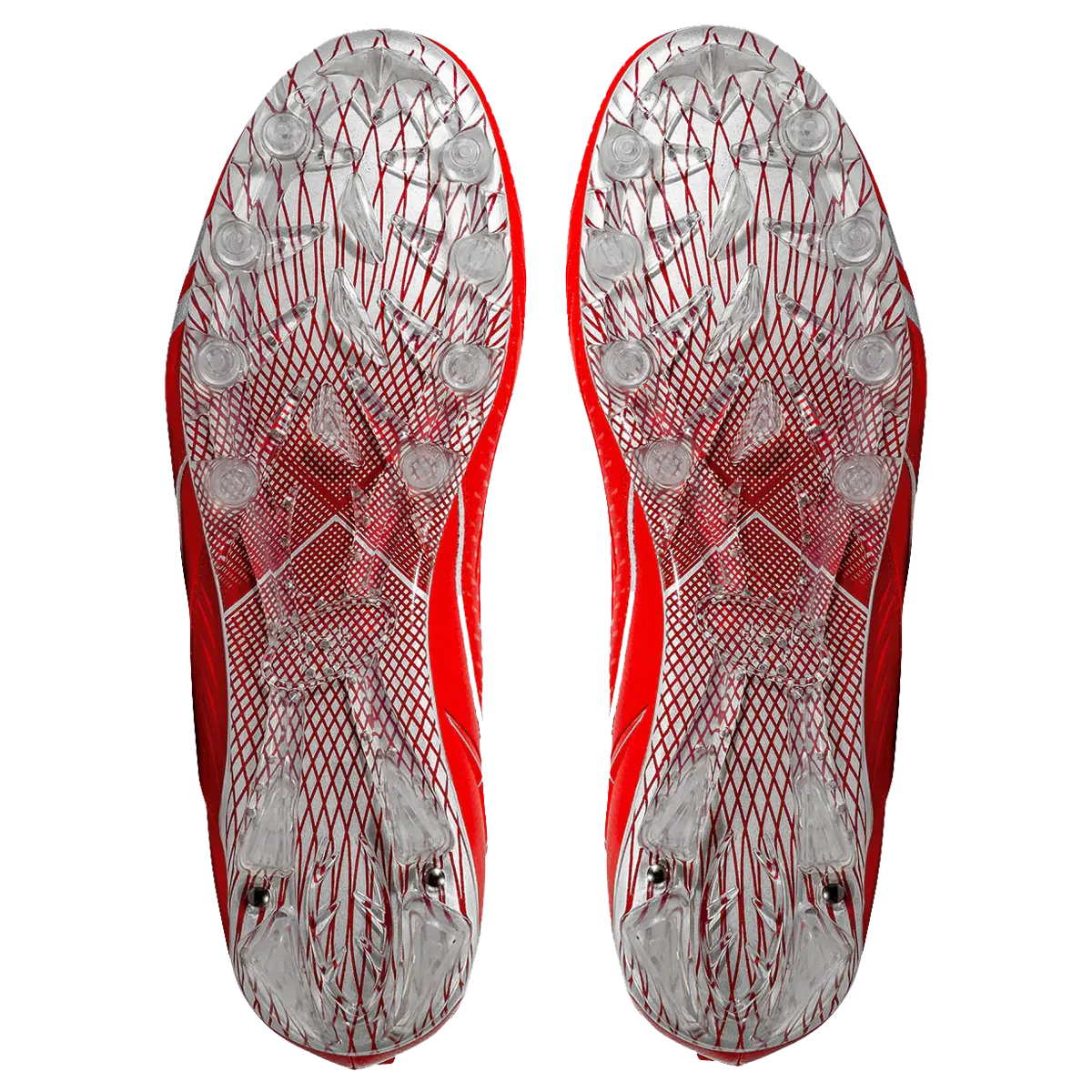 Quantum Speed: Football Cleats - Red - Team Colors Phenom Elite Brand