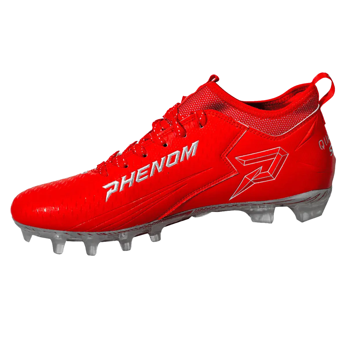 Quantum Speed: Football Cleats - Red - Team Colors Phenom Elite Brand