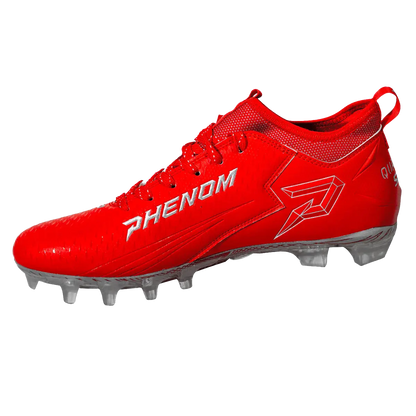 Quantum Speed: Football Cleats - Red - Team Colors Phenom Elite Brand