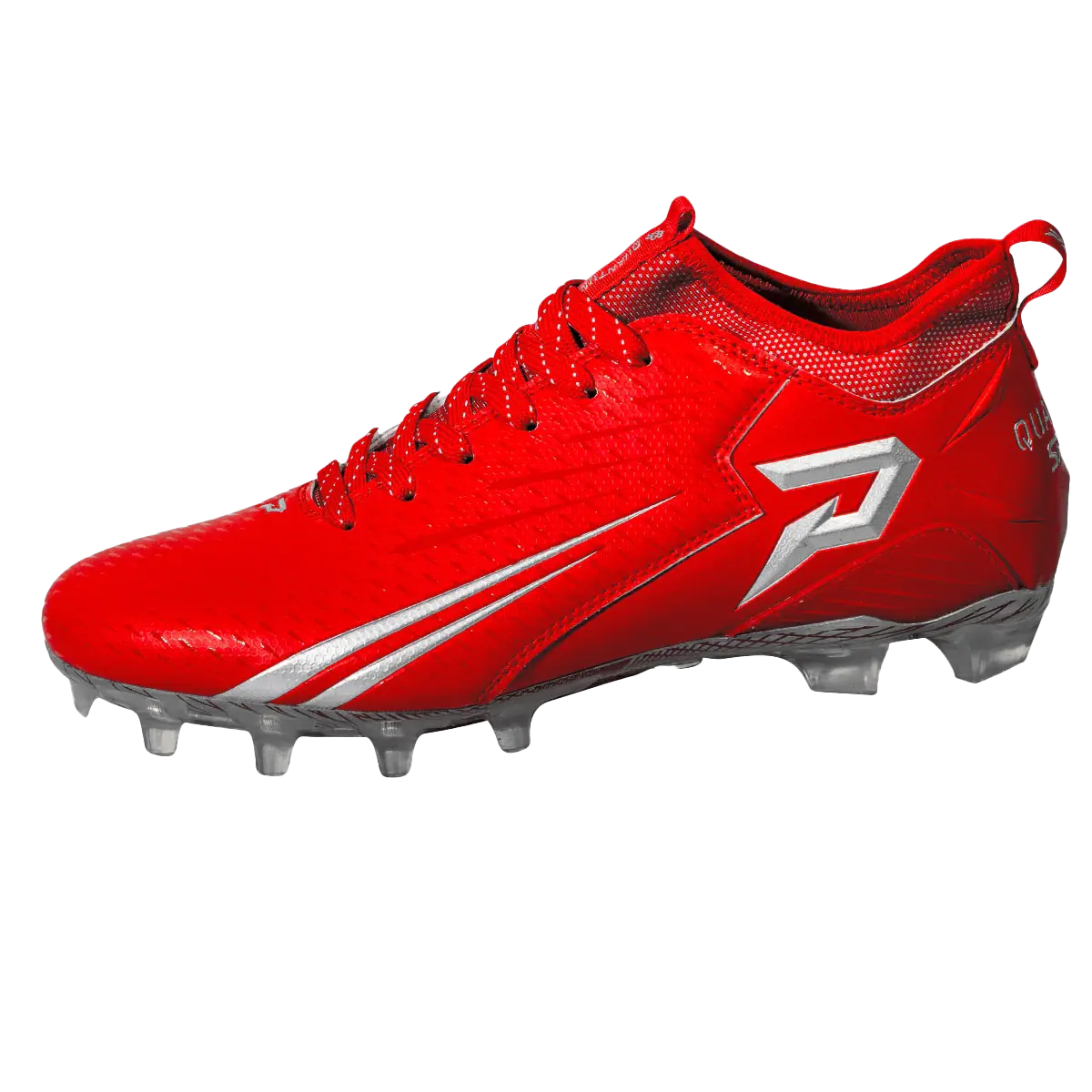Quantum Speed: Football Cleats - Red - Team Colors Phenom Elite Brand