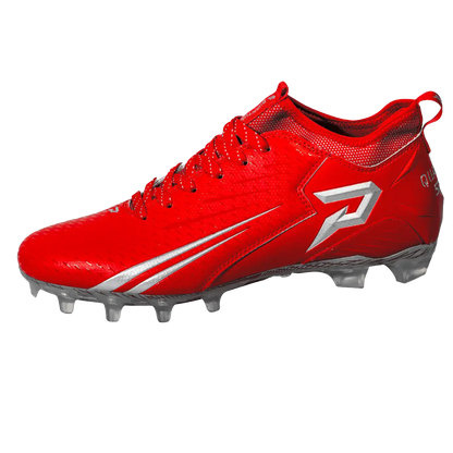 Quantum Speed: Football Cleats - Red - Team Colors Phenom Elite Brand