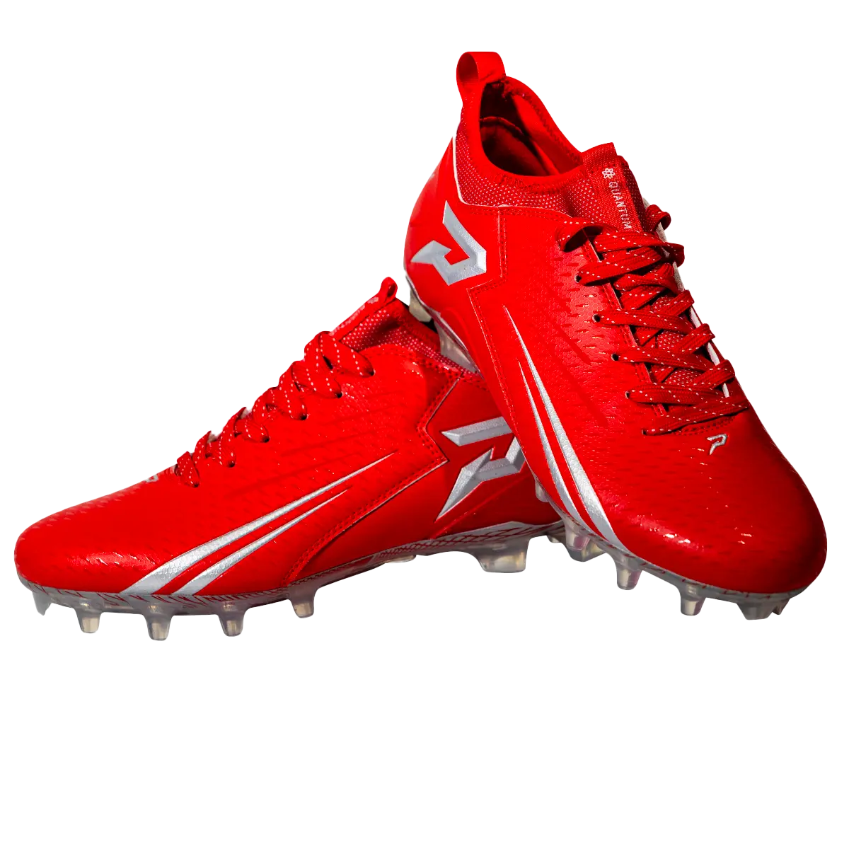 Quantum Speed: Football Cleats - Red - Team Colors Phenom Elite Brand