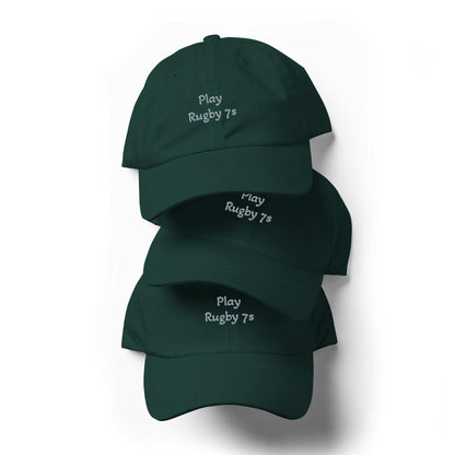 Green camo Rugby Sports Hat with adjustable strap and curved visor, low-profile 6-panel design