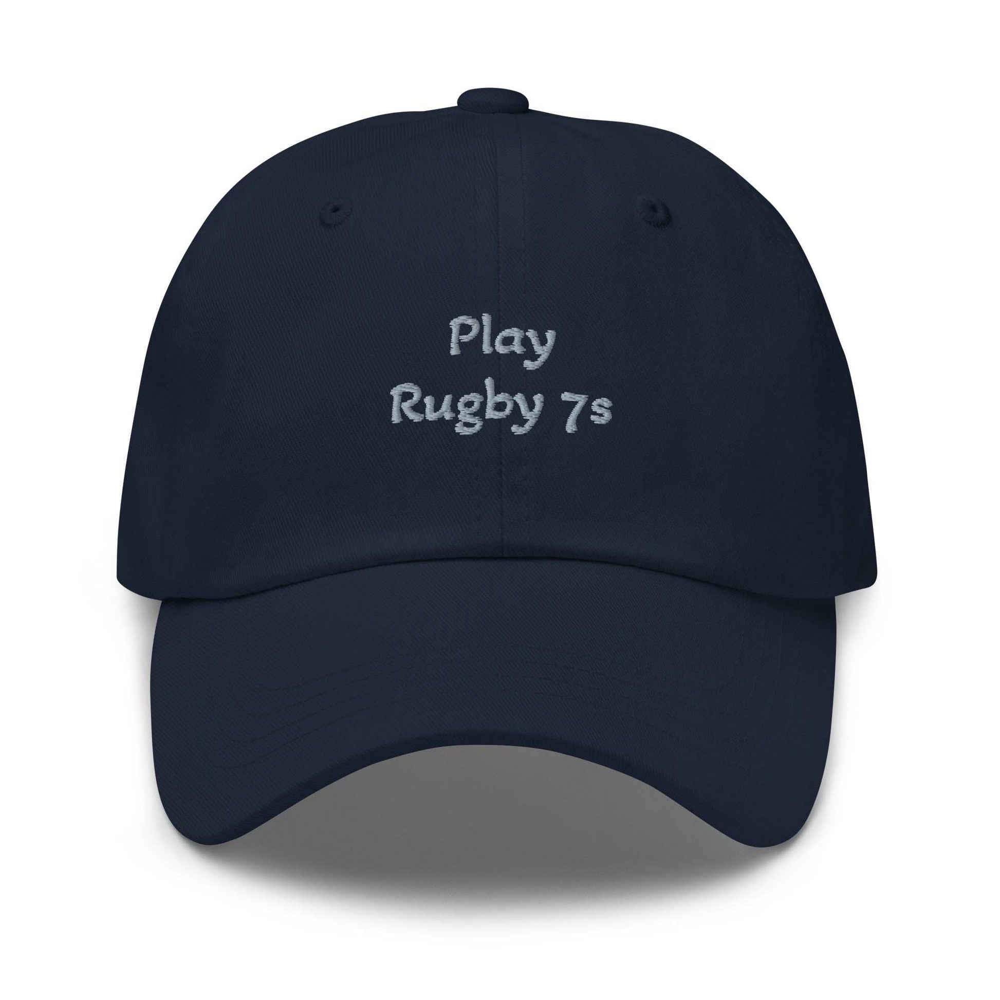 Green camo Rugby Sports Hat with adjustable strap and curved visor