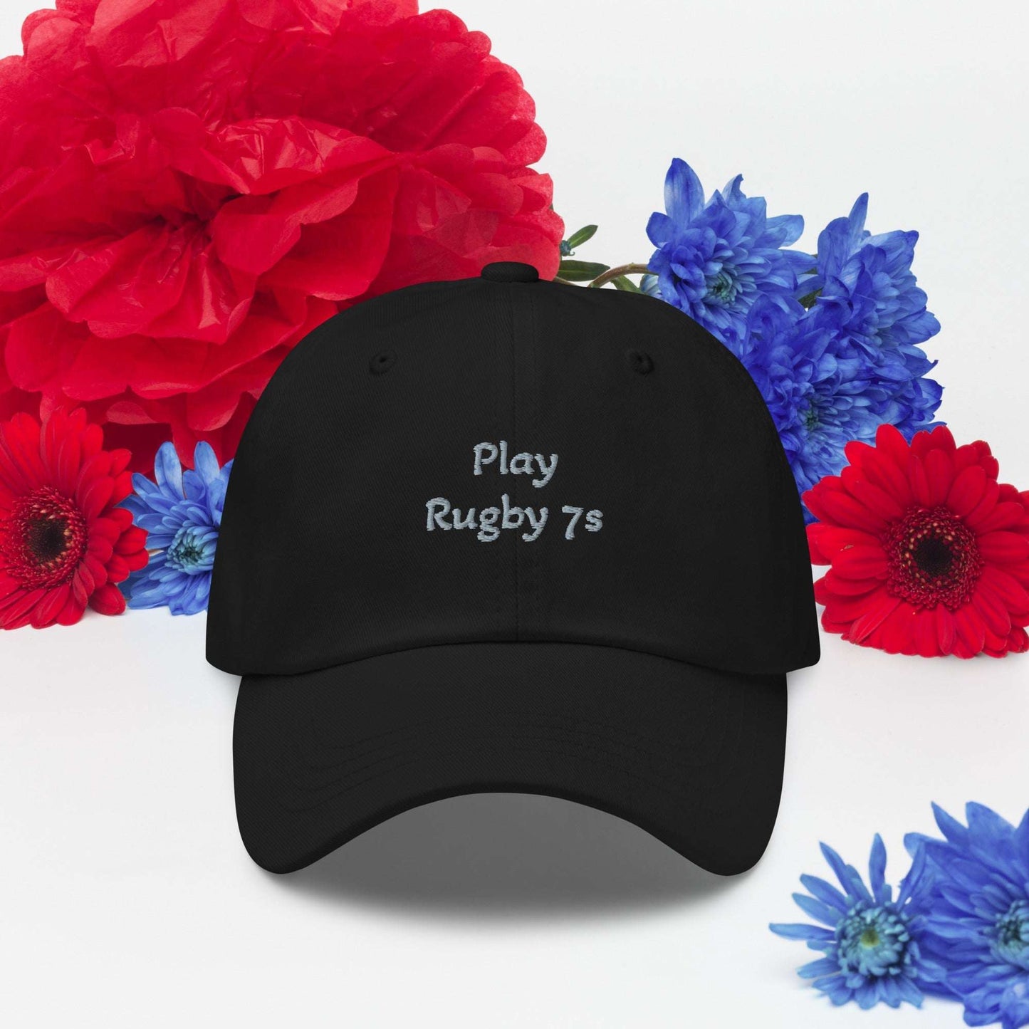 Rugby Sports Hat with green camo low-profile design and adjustable strap