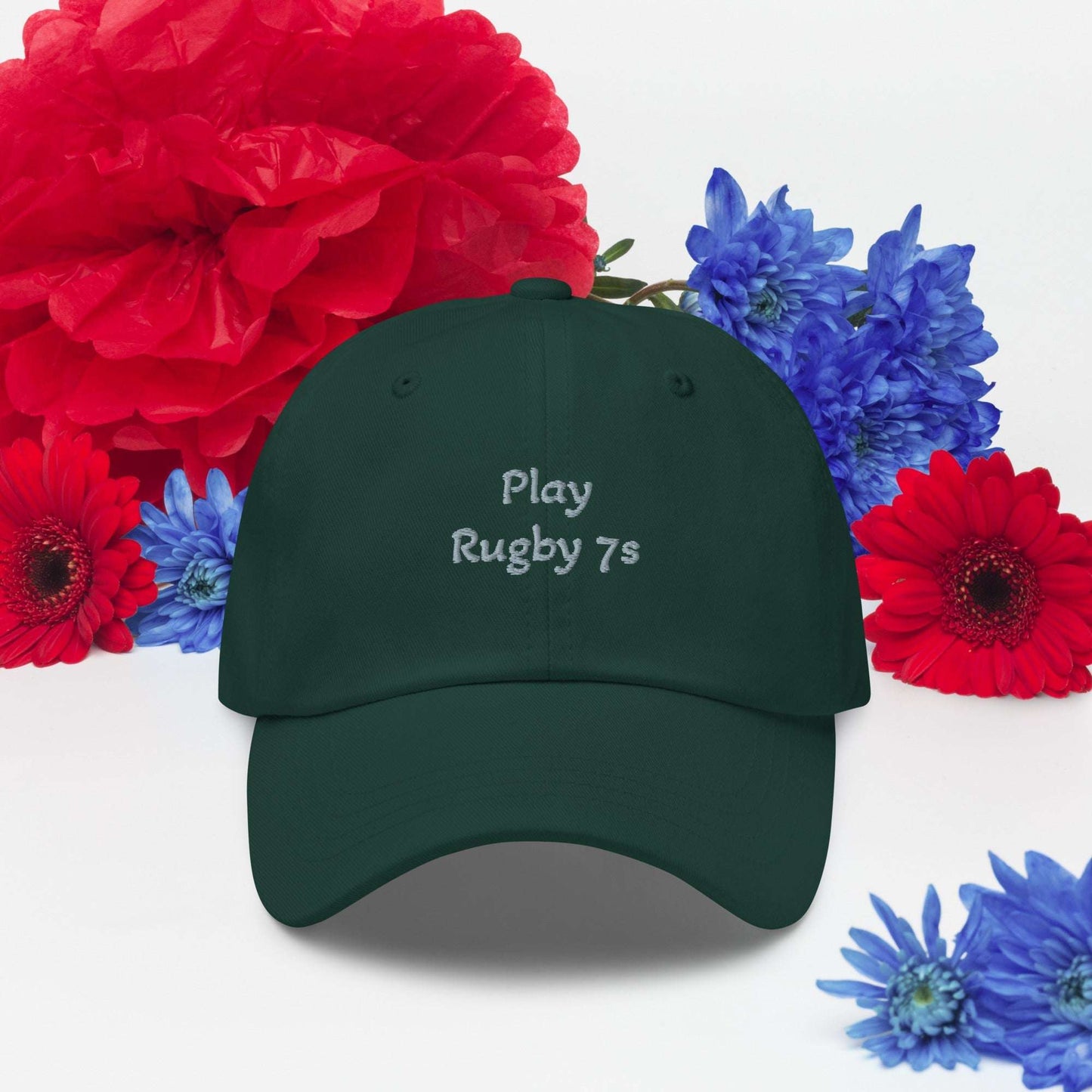 Rugby Sports Hat low-profile green camo adjustable strap curved visor