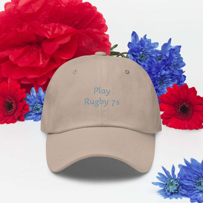 Green camo Rugby Sports Hat with low-profile design and adjustable strap