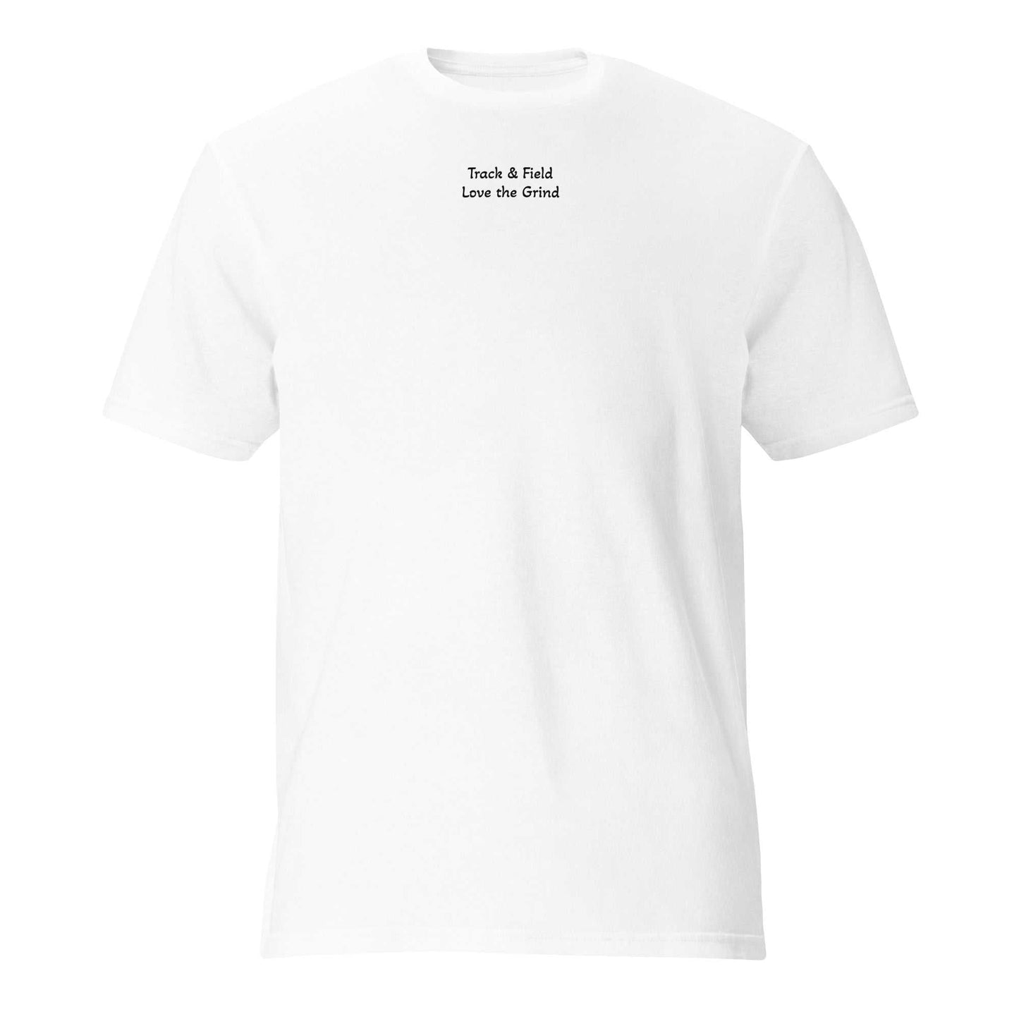 Short-sleeve cotton t-shirt for track and field with soft fabric and tubular construction