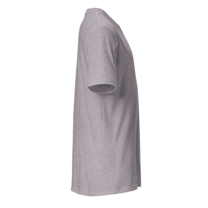 Heather grey short-sleeve t-shirt for track and field made of soft cotton with double-stitched sleeves and pre-shrunk fabric