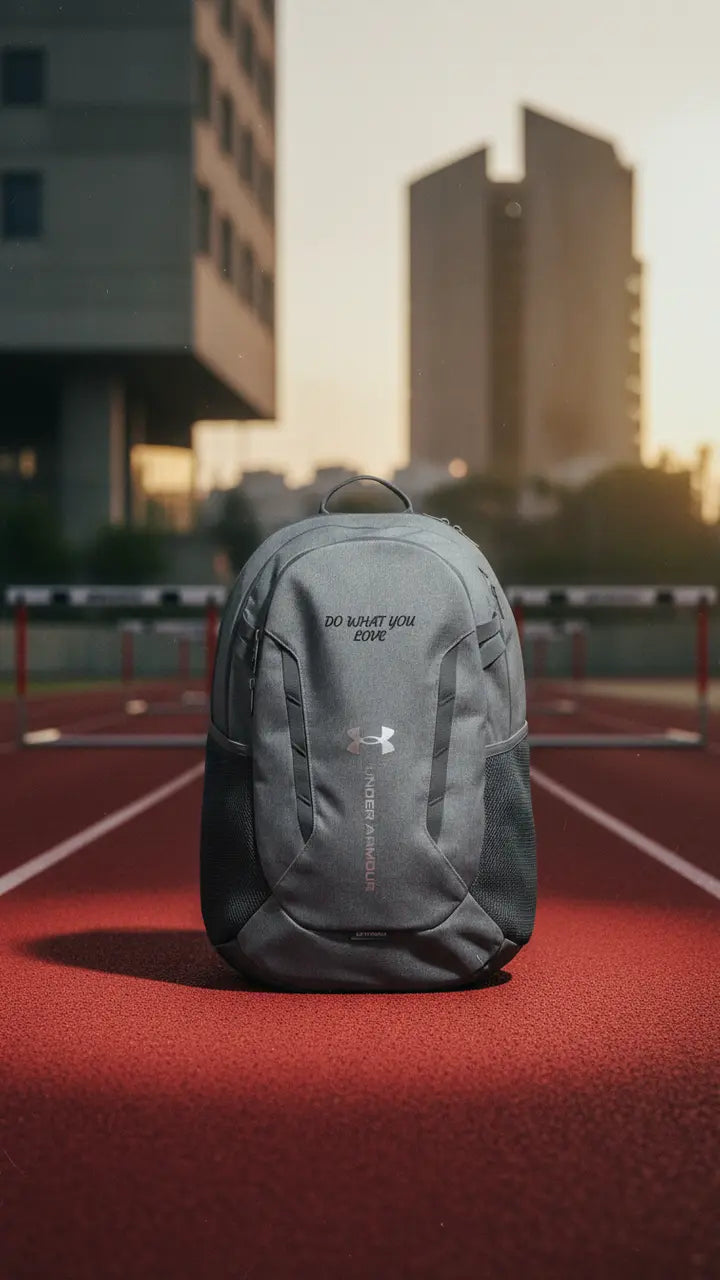 Under Armour Track & Field Backpack with water-resistant fabric and laptop sleeve