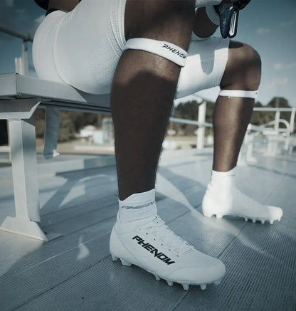Velocity 3.0: Football Cleats - White Phenom Elite Brand