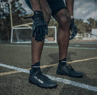 Velocity 3.0: Football Cleats - Black Phenom Elite Brand