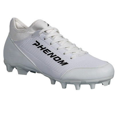 Velocity 3.0: Football Cleats - White Phenom Elite Brand
