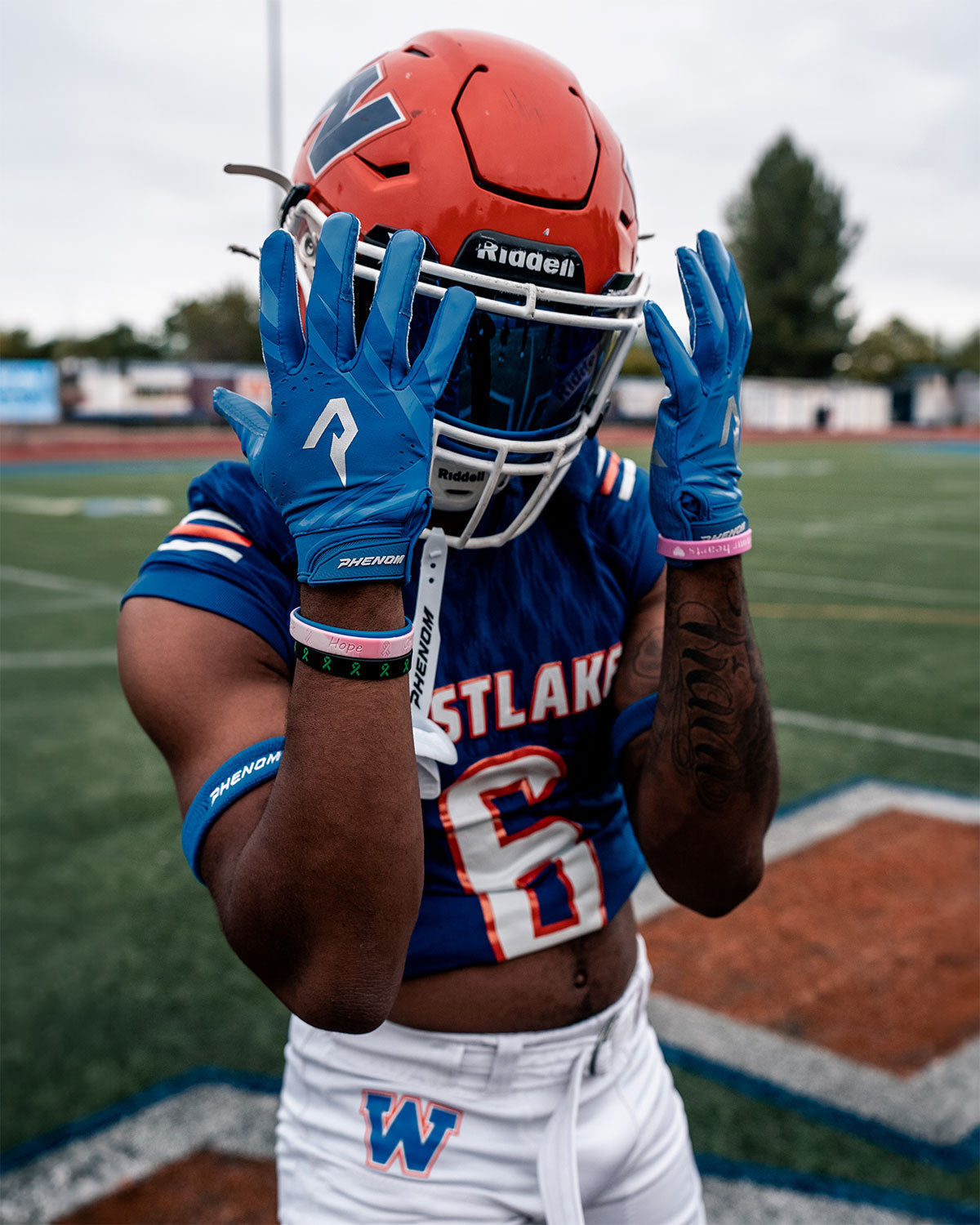 Phenom Elite VPS5 Adult Football Gloves - Team Colors - L2N2