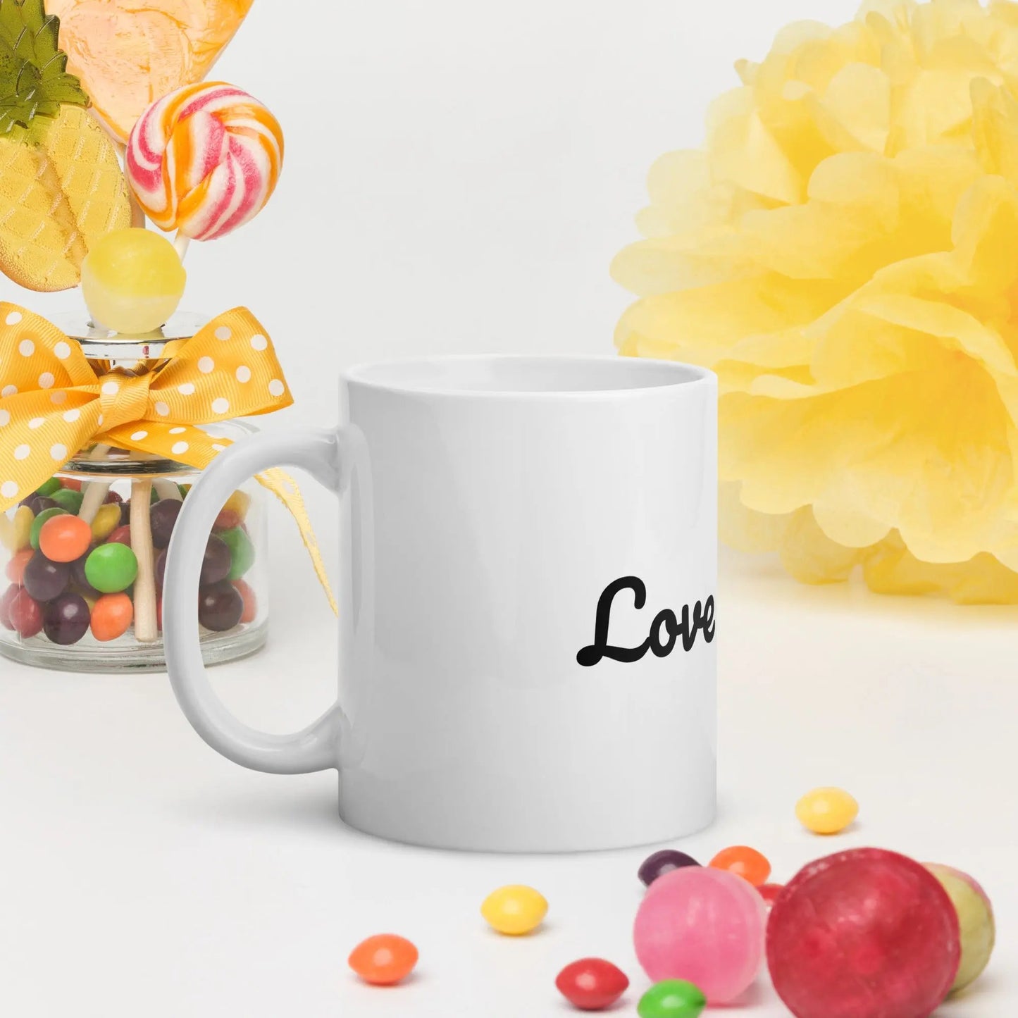 White glossy Rugby mug L2N2
