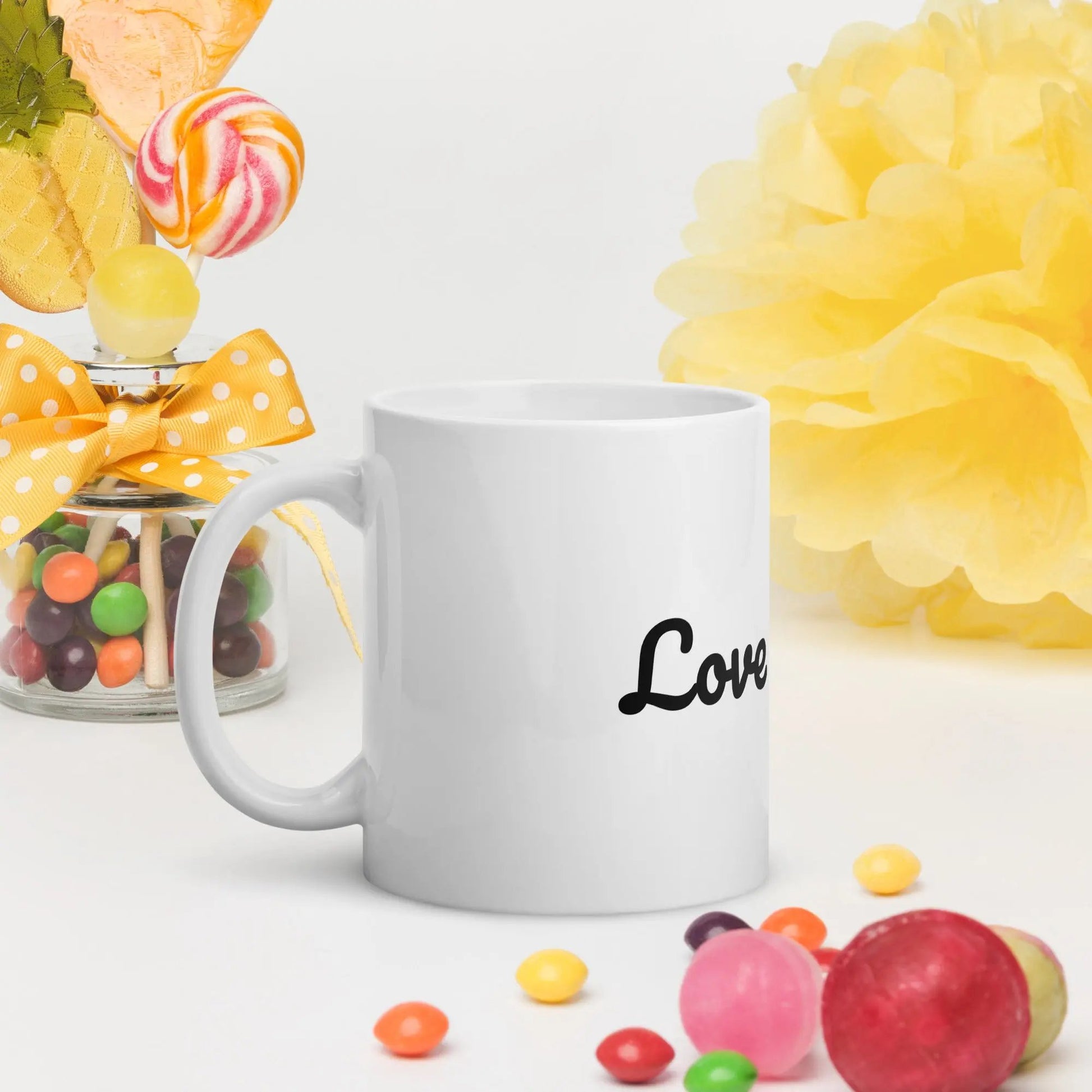 White glossy Rugby mug L2N2
