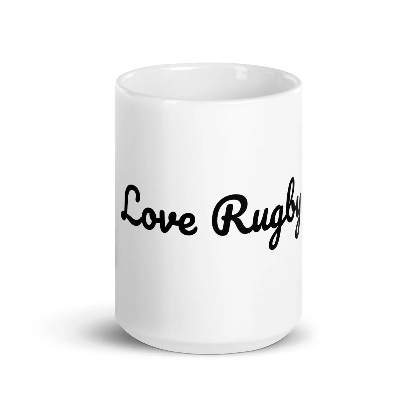 White glossy Rugby mug L2N2